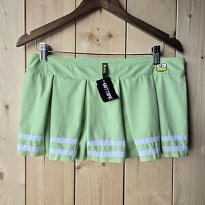Hot Topic Sanrio Keroppi Varsity Striped Pleated Swim Skirt XL NWT